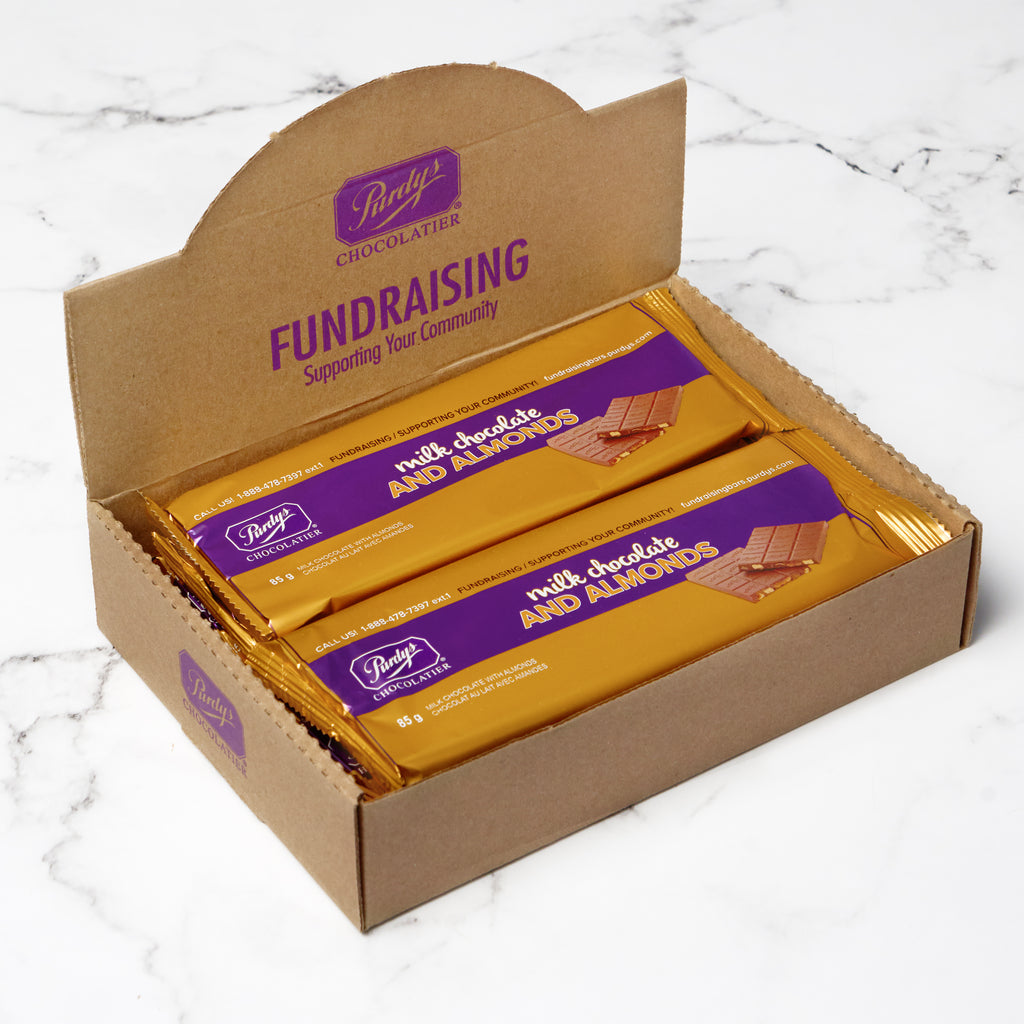 Almond Chocolate Bar Fundraising Chocolate Almonds Canada Purdys
